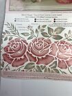 Vtg Set Of 2 Delta Large Stencils Hydrangea vintage Rose Floral Collection Pink