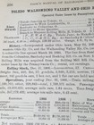 1907 Train Report Toledo Walhonding Valley   Ohio Railroad Coshocton Loudonville