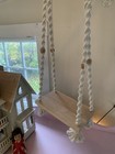 Wooden Doll Swing With Tassles-fits American Girl Dolls Doll Not Included