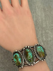 Old Vintage Native American Navajo Royston Turquoise Sterling Bracelet 51 5g 7in