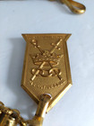 Fraternal Society Sword Belt Hanger Chain Gold Tone Vintage 22 5 Length