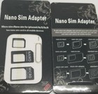 2 Nano To Micro standard Sim Card Adapter Converter Set Samsung Iphone Black  Us
