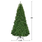 8ft Pre-lit Artificial Christmas Tree Premium Hinged W  750 Led Lights   Stand