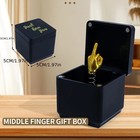 Middle Finger In A Box Gag Gift Funny Prank Ring Box Desk Decor Joke Toy Present