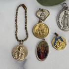 Lot Of 15 Vintage Catholic Religious Medals Italy Nyc Cross Charms