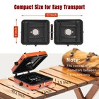 Orange 2 Burner Propane Stove Foldable Camping Stove W  Case hose  Windproof