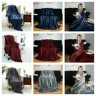 Luxury  Reversible Fleece Blanket Large Throws For Bed Sofa Queen King Sizes