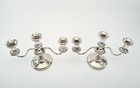 Revere Sterling Silver Three Light Candelabra Pair