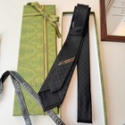 Gucci Tie Black Silk Width_8cm
