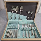 Jubilee Rogers International 63 Pc Silverplate Flatware Set 1953 W  Chest
