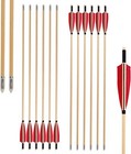 12pcs Handmade Wooden Hunting Arrows 32  Turkey Feather For Recurve Bow Archery