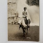 Antique Vintage Sepia Photo Boy Horse Miniature Pony Id Jaul Leschan Colorado Co
