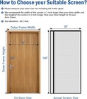 Reversible Screen Door Mesh Fits Door Size 36 X 98  Left Right Side Opening
