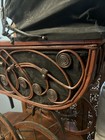 Vintage Victorian Style Baby Carriage Doll Pram Stroller With Porcelain Handles