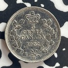 1902-h Canada 5 Cents Lot t7876 Silver  Nice  Large  h 