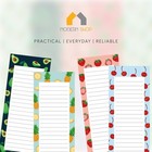 4 Large Magnetic Notepads 9x3 5 Inch Fruit Design Grocery To-do List Memo Pads