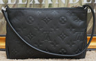 Excellent Louis Vuitton Pallas Clutch Monogram Empreinte Black Crossbody Bag Shw