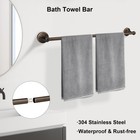 4 Piece Antique Bathroom Hardware Accessories Set Oil Rubbed Bronze 24 Inch T   