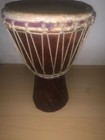 Djembe Drum Full Size African Handmade Carved 20  Tall  10  Edge To Edge Drum