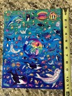 Lisa Frank Vintage Jumbo Sticker Sheet S743-04 Dolphins Orca Fish Ocean Complete