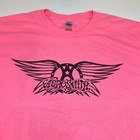 Aerosmith Peace Out Load Out Crew Concert Tour T Shirt Sz Mens Xl Pink