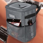 Car Trash Can  Compact Waterproof Organizer  Leak-proof Bin  2 2 Gallons Gray