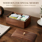 Wooden Storage Box Walnut Small Wood Box With Lid - Decorative Boxes