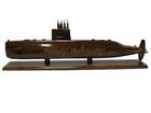 Uss Nautilus Ssn-571 Navy First Nuclear Submarine Mahogany Wood Wooden Sub Model