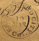 Rare 1851 Sacramento City California Cover To South Boston  Ma Large Cds Cancel