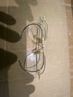Vintage 12k Gold Filled Rimless Spectacles With Ornate Engraved Arms