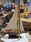24 5  Racing Yacht Model Wood Sailboat Sailing Boat Quality Wood Home Decor