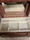 Vtg Samsonite Schwayder Train Case Streamlite Brown Mirror   Rare Divider Insert