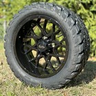 14  Black Golf Cart Wheels  tires 23x10-14 All Terrain  Street Use  Ezgo club Ca