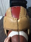 Vintage Leather Football Helmet 1930s 1940s Early Style Antique Display