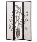 3-panel Oriental Shoji Room Screen 3 Panel Divider Black