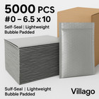 5000  0 Poly Bubble Mailers 6 5x10 Padded Envelopes Self Seal Shipping Bags Bulk