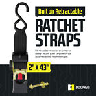 Dc Cargo Boat Transom Tie Down Strap 2 x43  Retractable Straps W  S-hook 2-pack