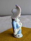 Antique Porcelain Half Doll Pin Cushion Hat