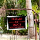 Metal Beware Of Dogs Sign 2 Pack For Fence 10 X14 Inch Large Yard Easy To Mount