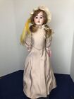 22    Antique German Bisque Ernest Heubach Doll On Kid   Cloth Body  sc3