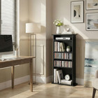 Multimedia Storage Cabinet Dvd Rack Book Shelf Organizer Stand Audio Media Tower