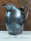 Ellis Barker Silverplate Water Pitcher Ornate Floral Design
