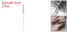 2pcs Pipe Cleaners Brush Set 0 12 Inch Stainless Steel Bristles For Tube Silver