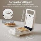 Olayks 2-in-1 Waffle Sandwich Maker With Removable Non-stick Plates