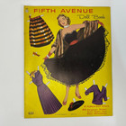 Rare 1961 Fifth Avenue Paper Doll Book Uncut 2 Punch Out Dolls 45 Gowns  Coats  