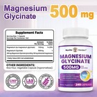 Magnesium Glycinate 500mg 240 Capsules     High Absorption Magnesium Supplement