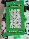 White Sanrio Hello Kitty St  Patrick s Day 2-pack Hand Towels - Nwt