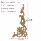2pcs Wood Carved Corner Onlay Applique Frame Door Decorate Wall Furniture Decor