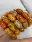 5pcs Pure Tibetan Orange Natural Agate Dzi Beads Bracelets