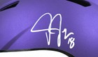 Justin Jefferson Autographed Minnesota Vikings F s Speed Helmet - Beckett W Holo